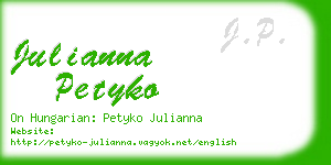 julianna petyko business card